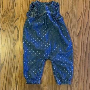 GAP Denim Polka Dot Baby Jumpsuit
